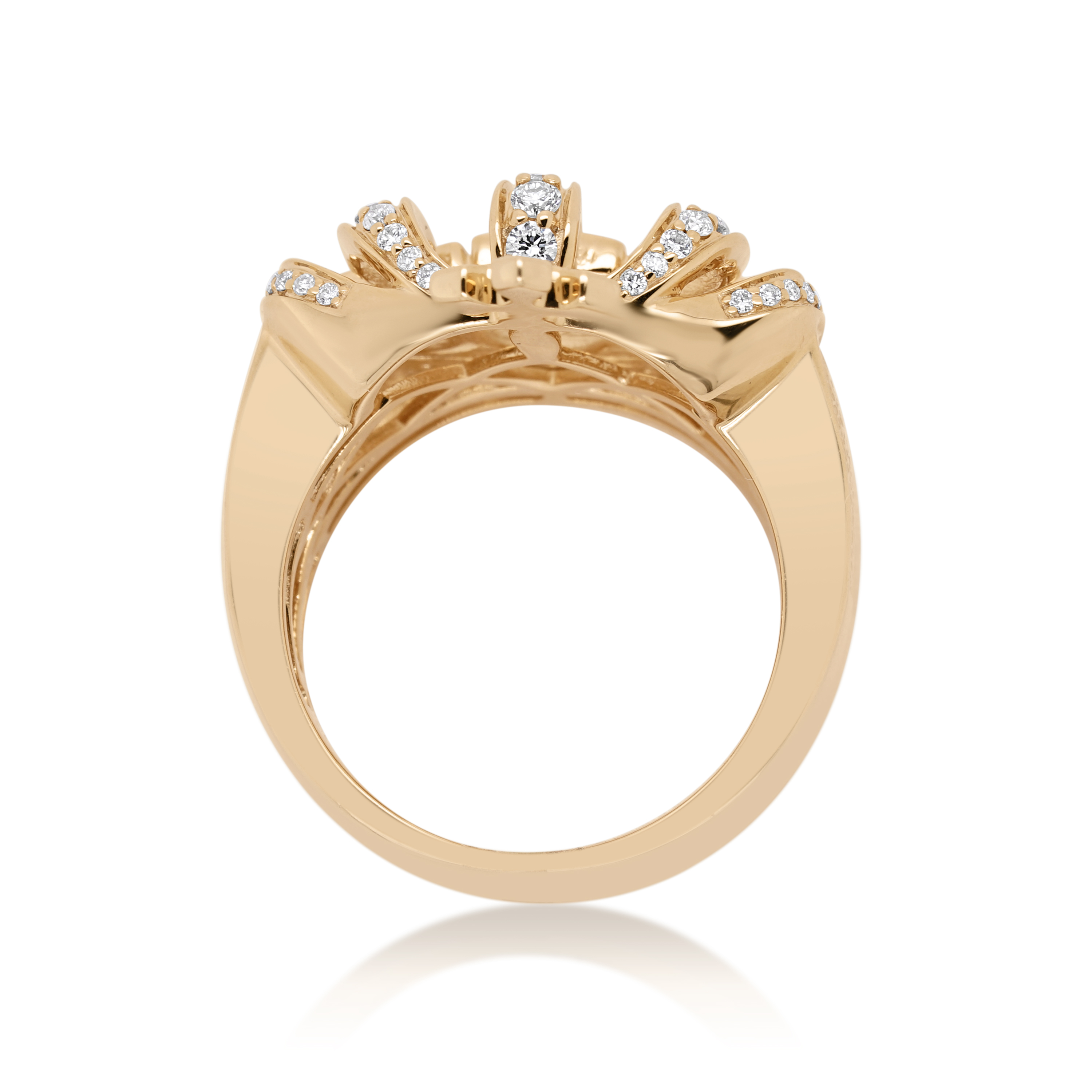Diamond Crown Ring 0.77 ct. 10K Yellow Gold